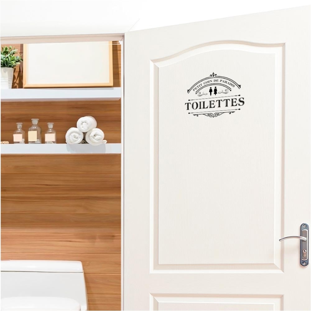 Sticker décoratif de porte toilettes 18x15cm - Maisons du Monde