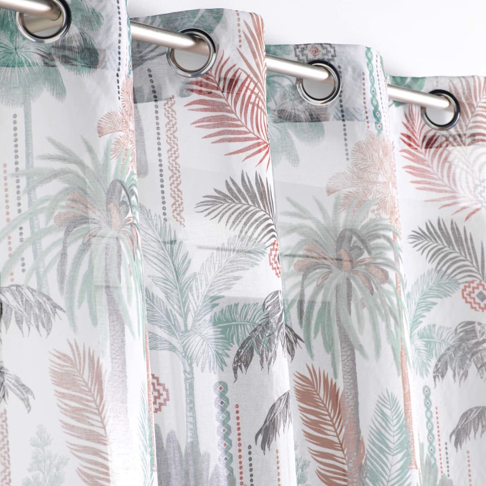 Voilage sablé et exotique polyester multicolore 240x140cm - Maisons du Monde