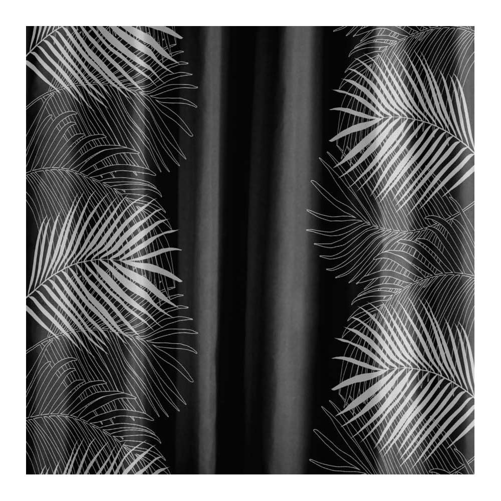Rideau de douche noir et argent 180x200cm - Maisons du Monde