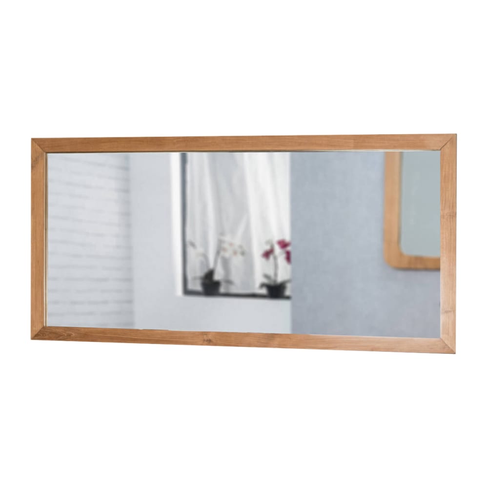 Espejo rectangular grande de teca maciza 145 x 70