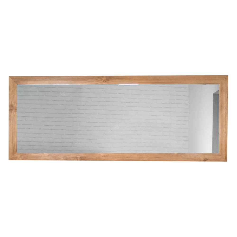 Espejo rectangular grande de teca maciza 180 x 70