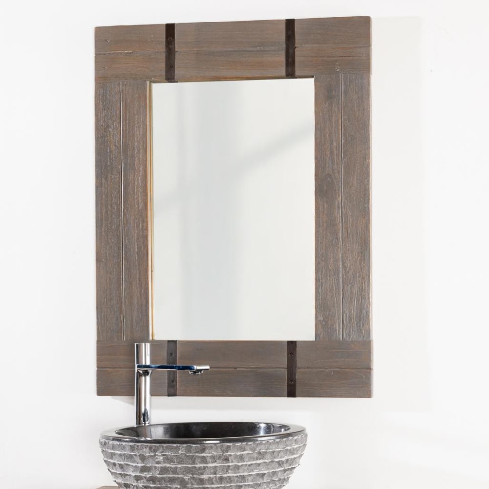 Miroir de salle de bain 60x80 gris - Maisons du Monde