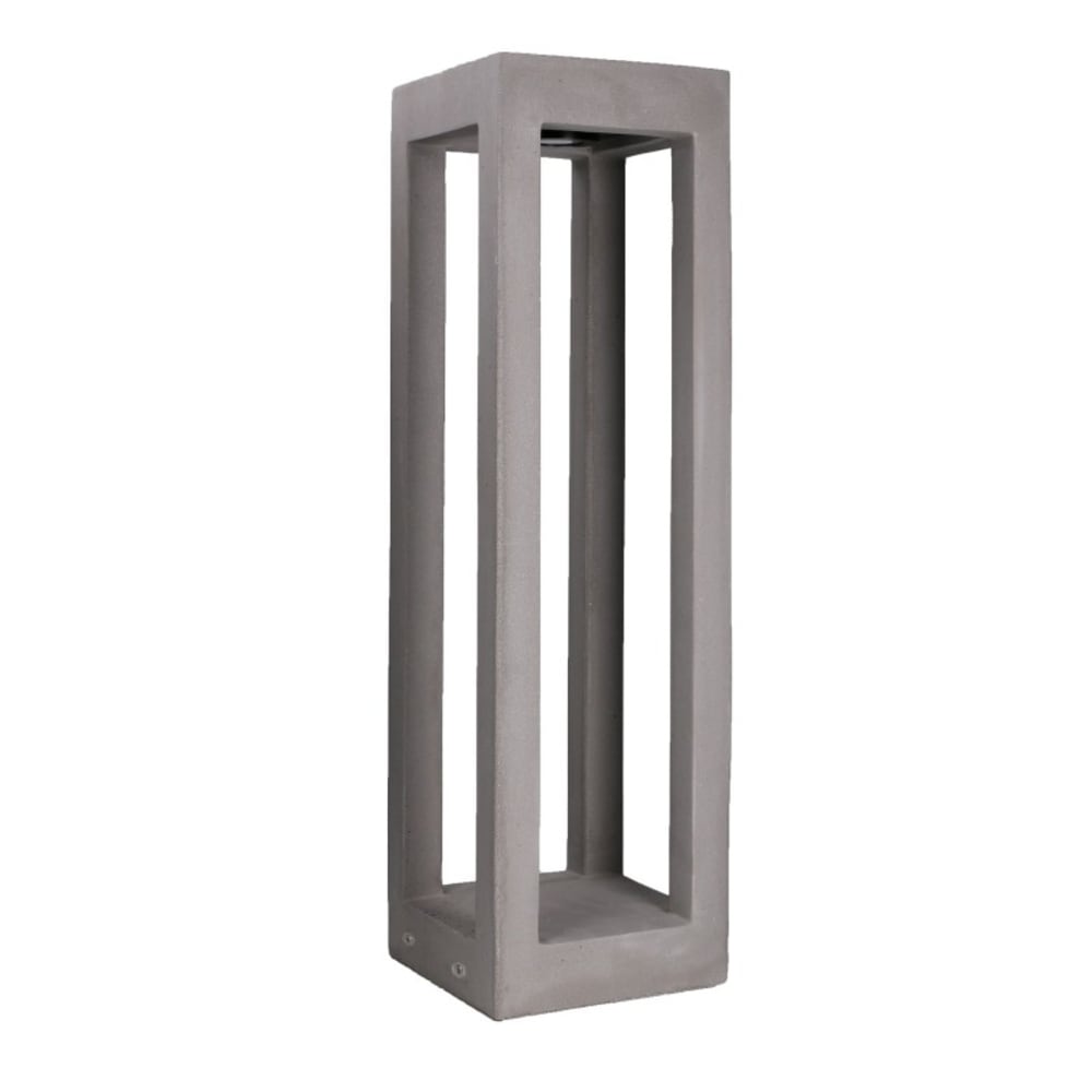 Balise de jardin LED en ciment gris 70cm