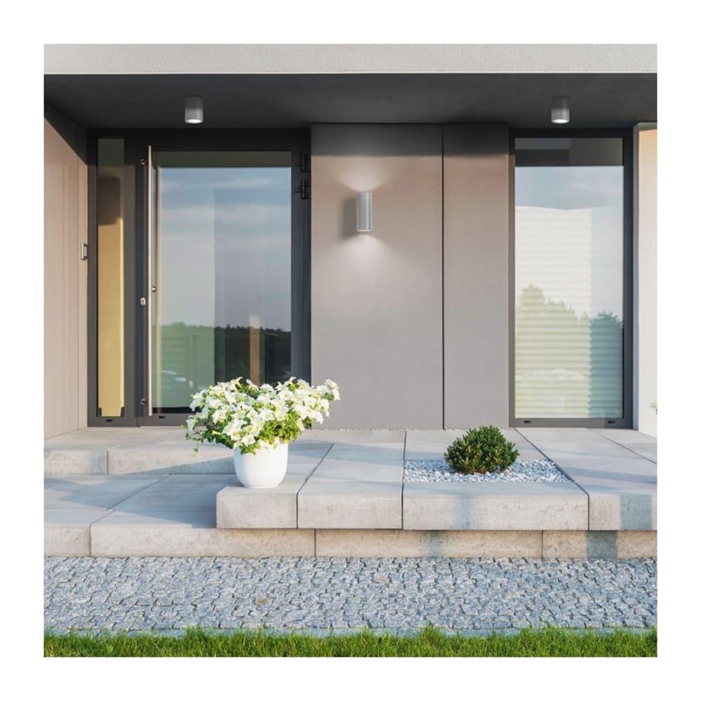 Aplique ip54 orion double emission led 11,3w 3000k gris 1135lm - Maisons du Monde