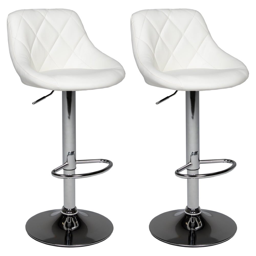 Lot 2 tabourets - simili cuir