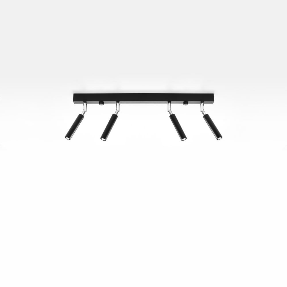 Plafonnier Aluminium Noir G9 4 Eyetech — vue 3