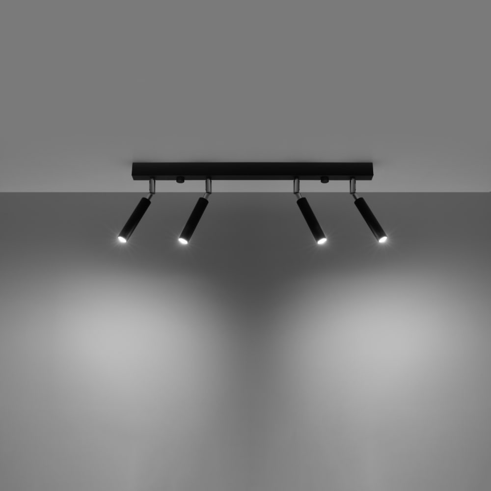 Plafonnier Aluminium Noir G9 4 Eyetech — vue 4