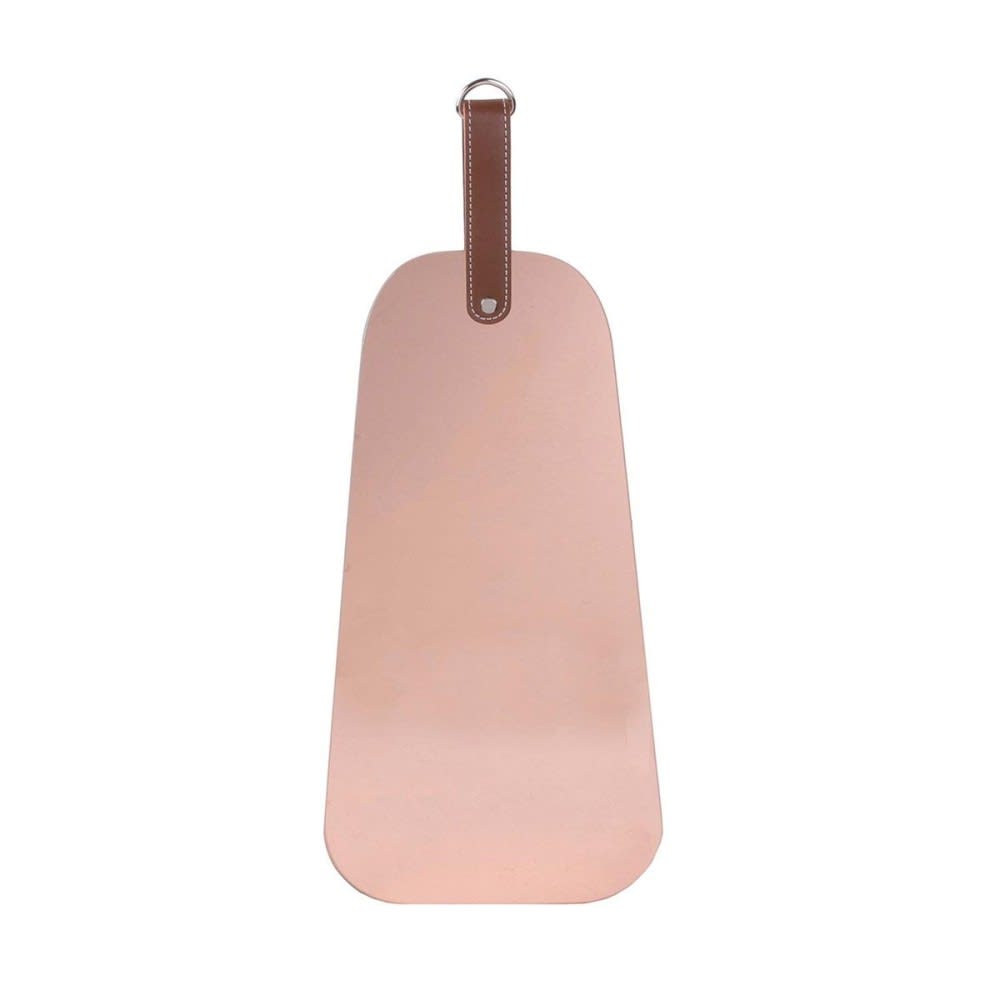 Miroir cuivre rose avec anse trapèze