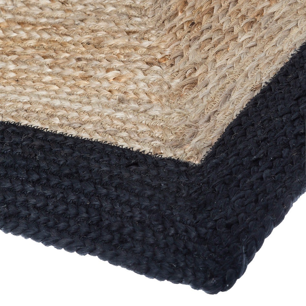 Tapis rectangle en jute noir 120x170cm — vue 4