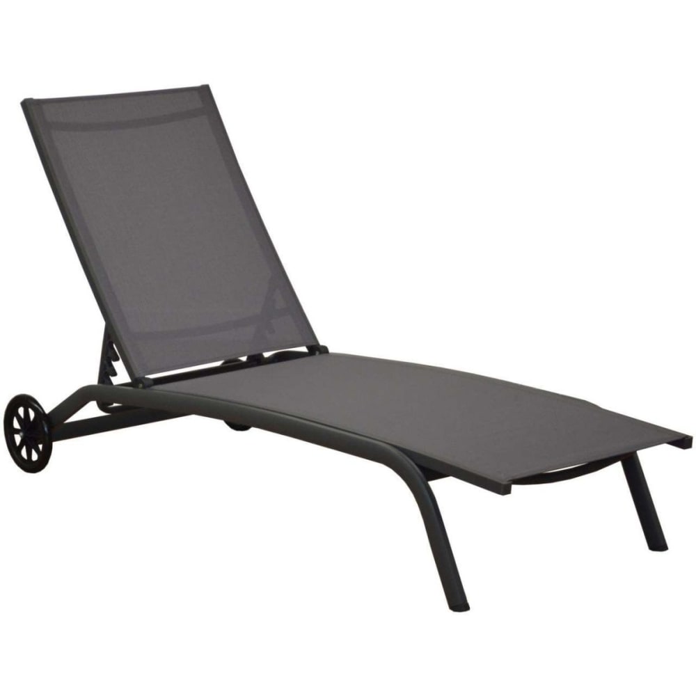 Bain de soleil en aluminium gris
