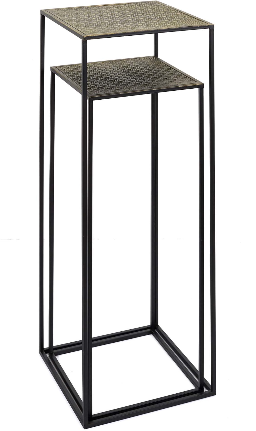 Lot de 2 sellettes gigognes métal martelé mirage - Maisons du Monde