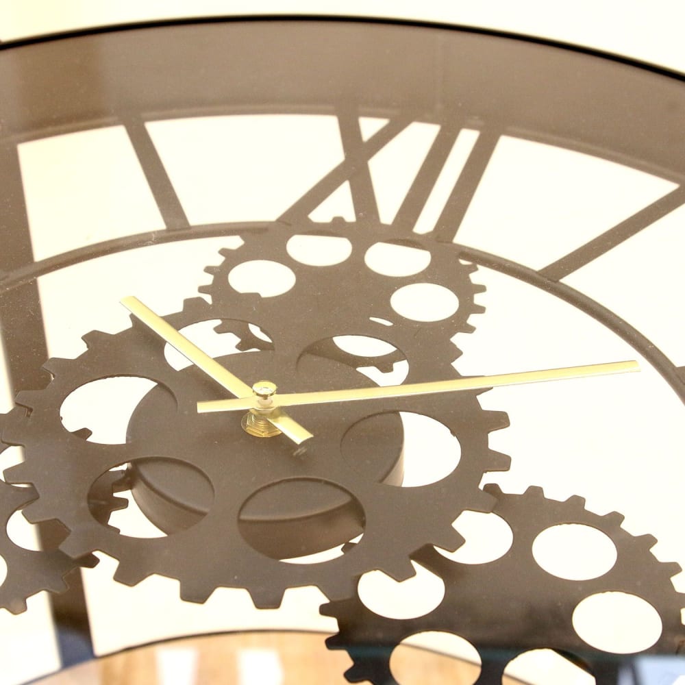 Table d'appoint design horloge vintage oscar noir - Maisons du Monde