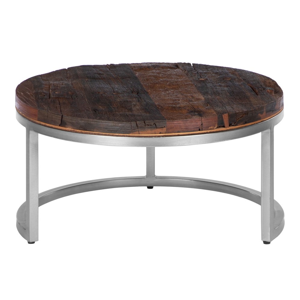 Mesa de Centro Redonda Surabaya Ø 70 x 35 cm Hecha a Mano