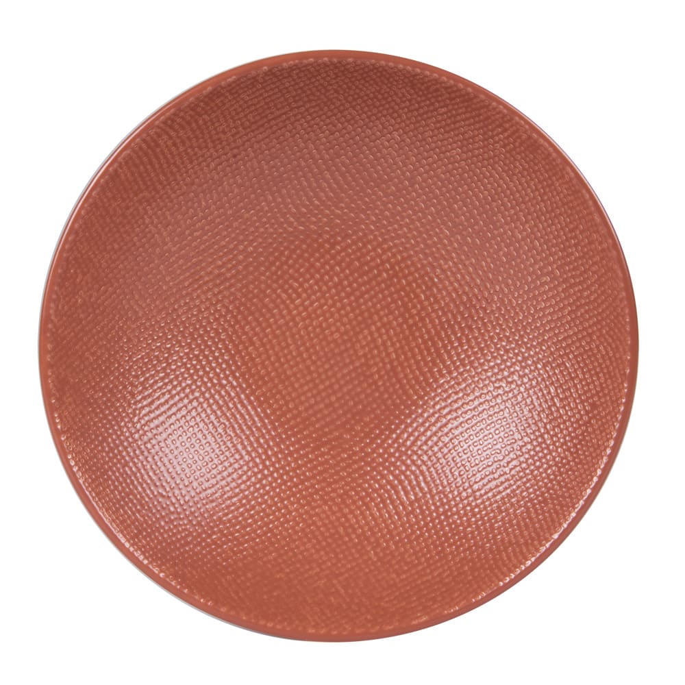 Lot de 6 assiettes creuses terracotta en grès 19 cm