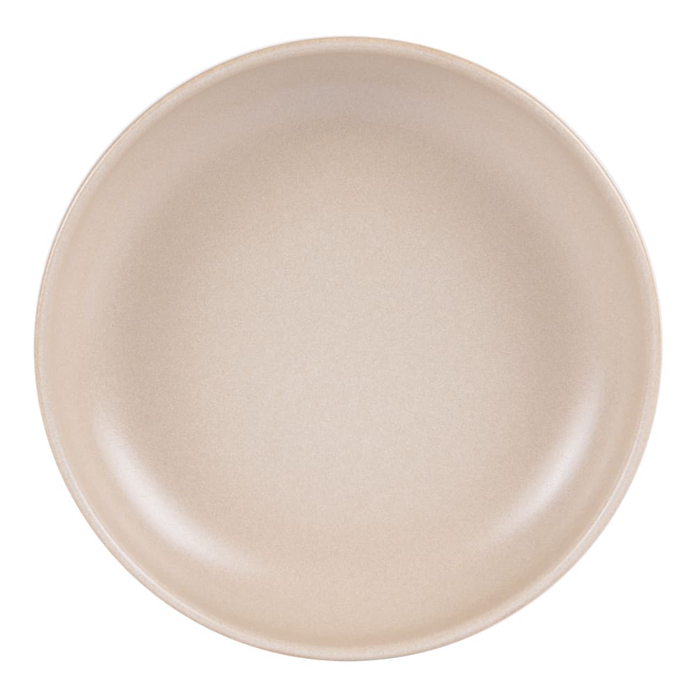 Lot de 6 assiettes creuses sable en grès 22 cm