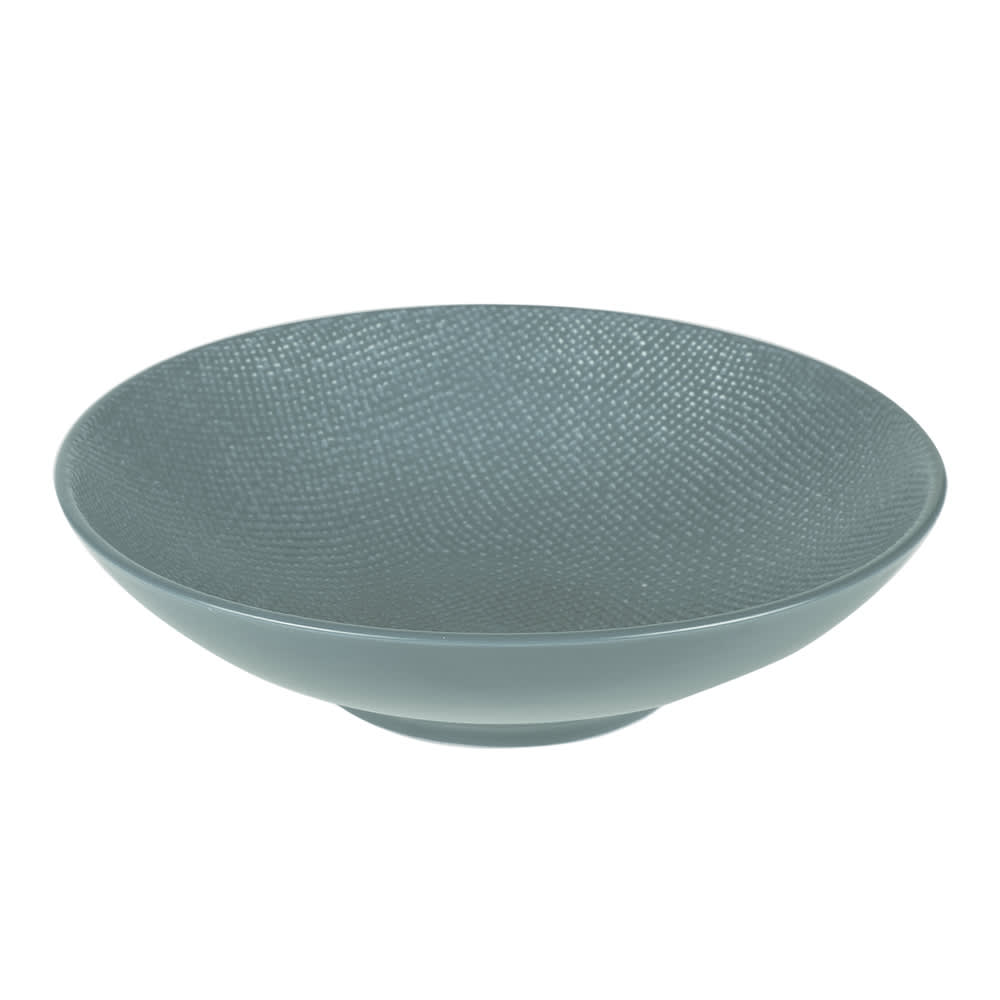 Lot de 6 assiettes creuses bleues en grès 19 cm Lot de 6 assiettes creuses bleues en grès 19 cm
