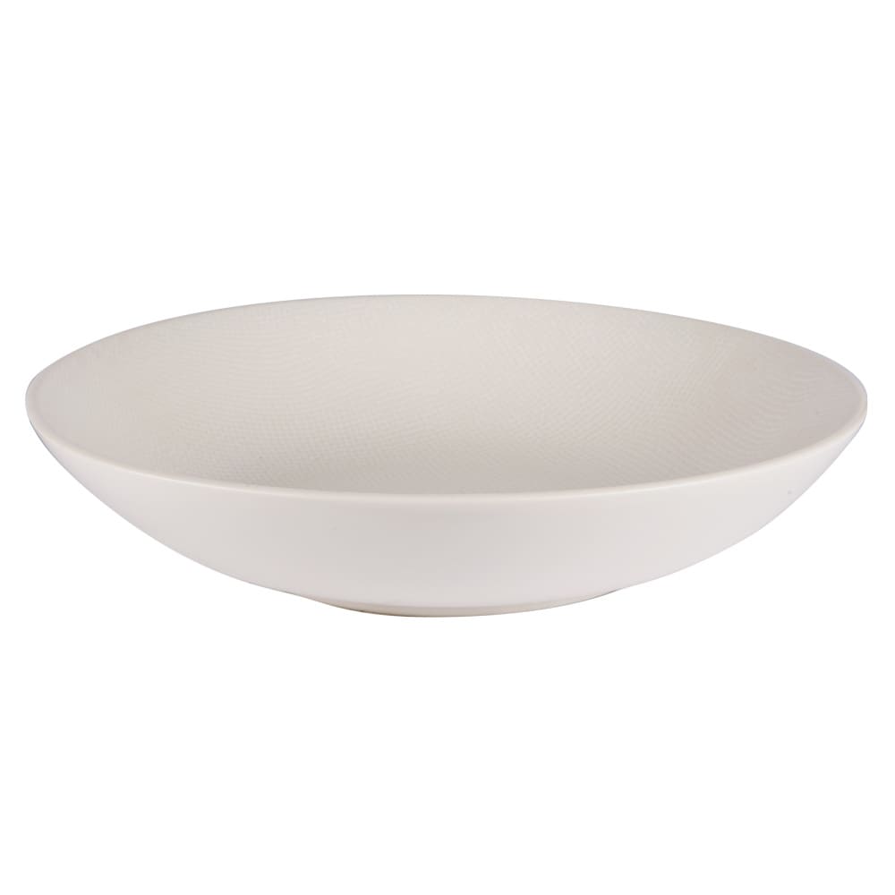 Lot de 6 grande assiettes creuses vésuvio 25 cm blanches en grès - Maisons du Monde