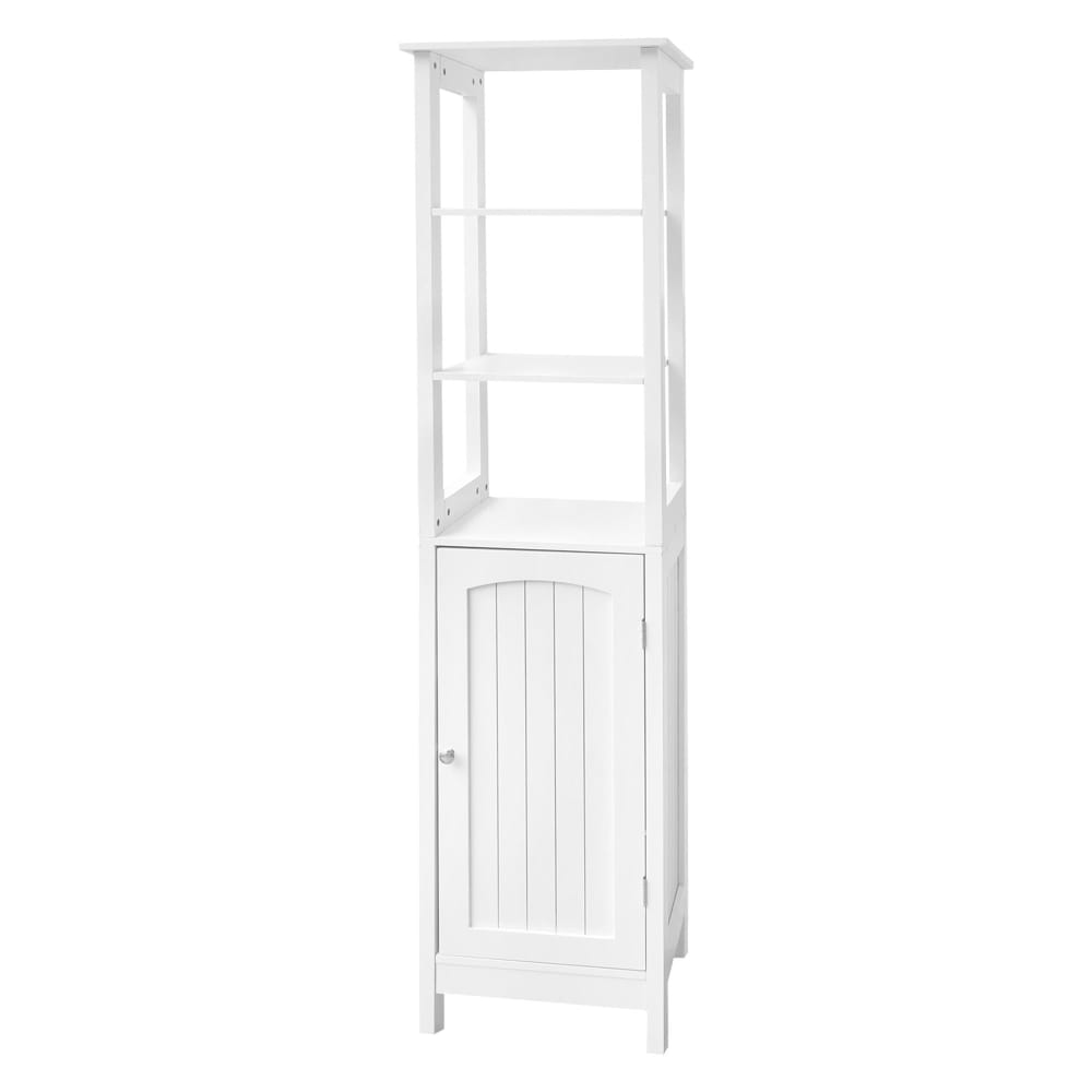 ML-Design Weißer Badezimmerschrank, 40x160x32 cm, MDF Weiß Spanplatte
