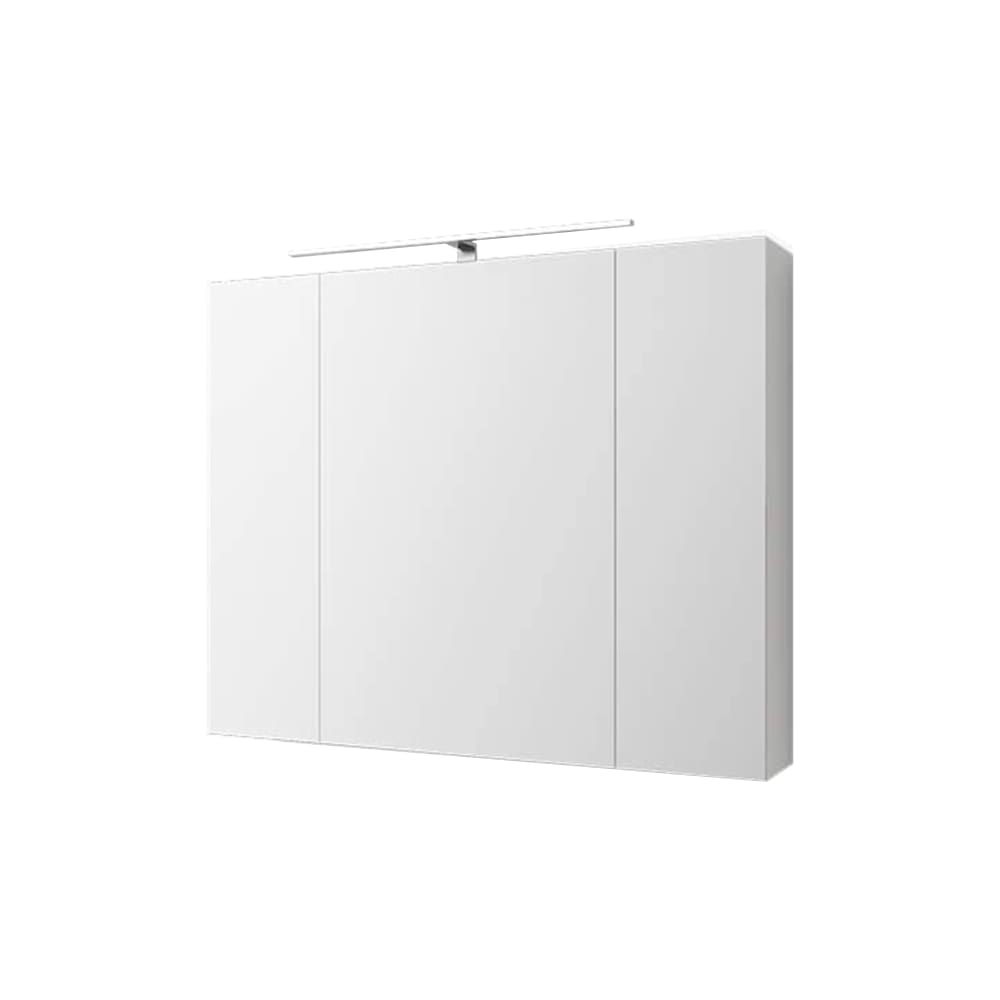 ML-Design Spiegelschrank mit LED Beleuchtung 90x72x15 cm Weiß aus MDF Weiß Spanplatte