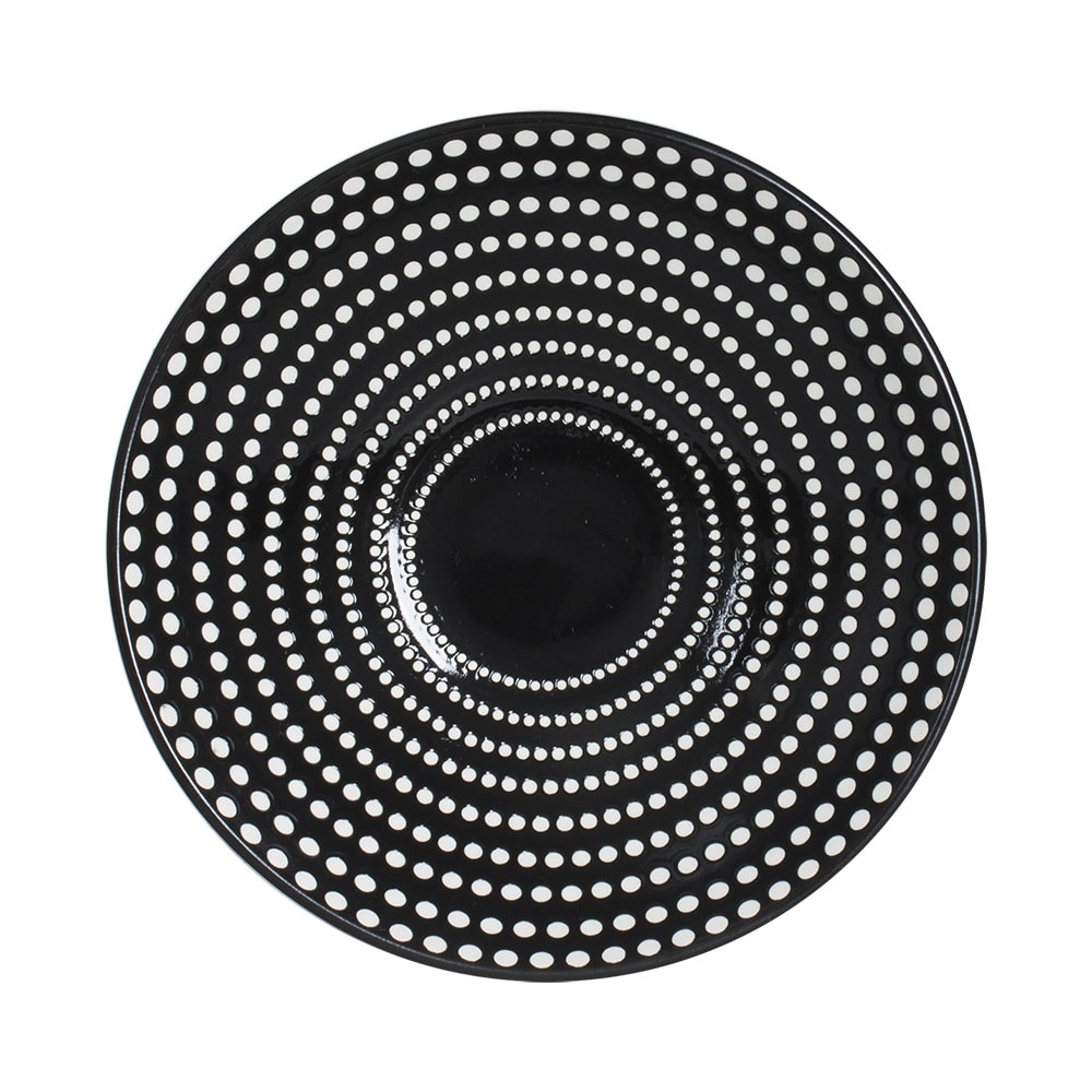 Lot de 6 assiettes creuses noires en grès 19 cm Lot de 6 assiettes creuses noires en grès 19 cm