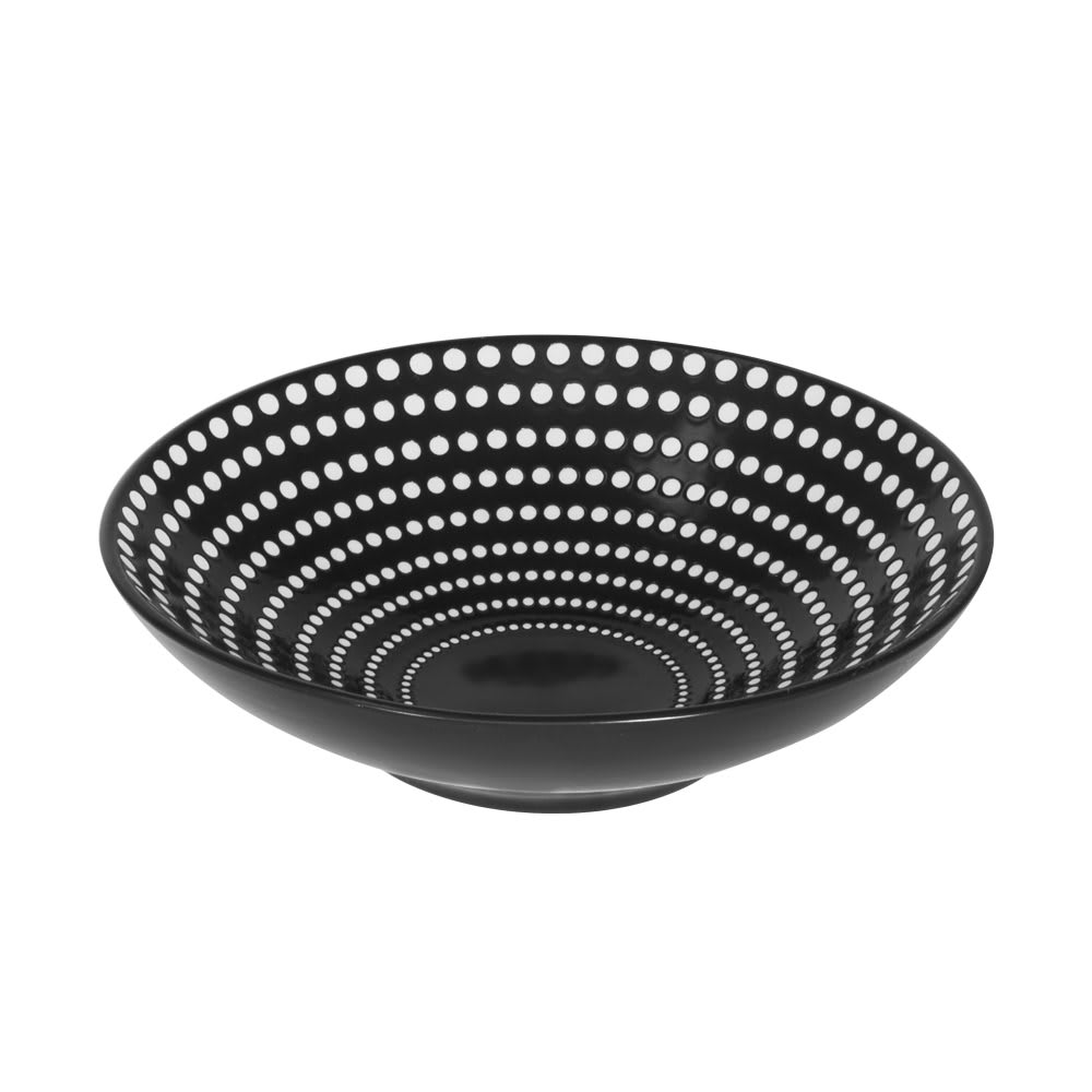 Lot de 6 assiettes creuses   19 cm  noires en grès - Maisons du Monde