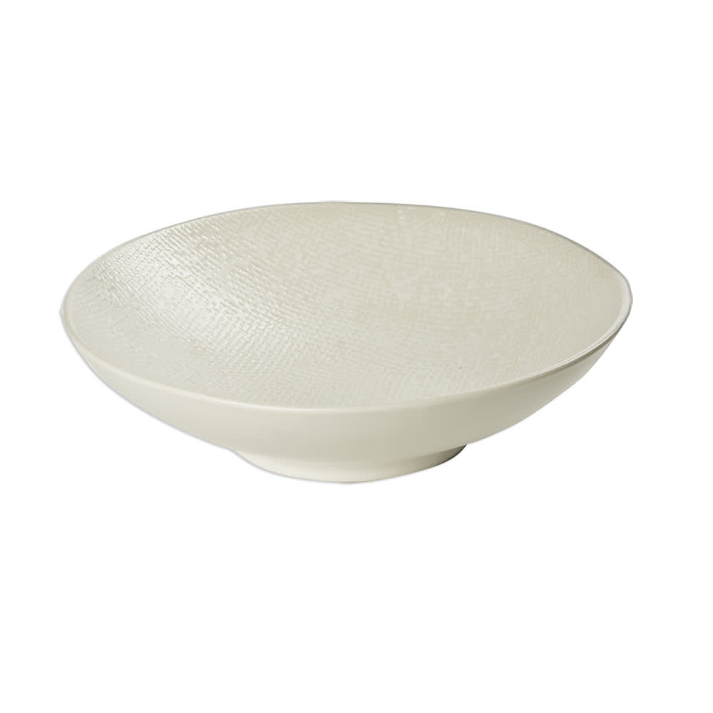 Lot de 6 assiettes creuses blanches en grès 19 cm Lot de 6 assiettes creuses blanches en grès 19 cm