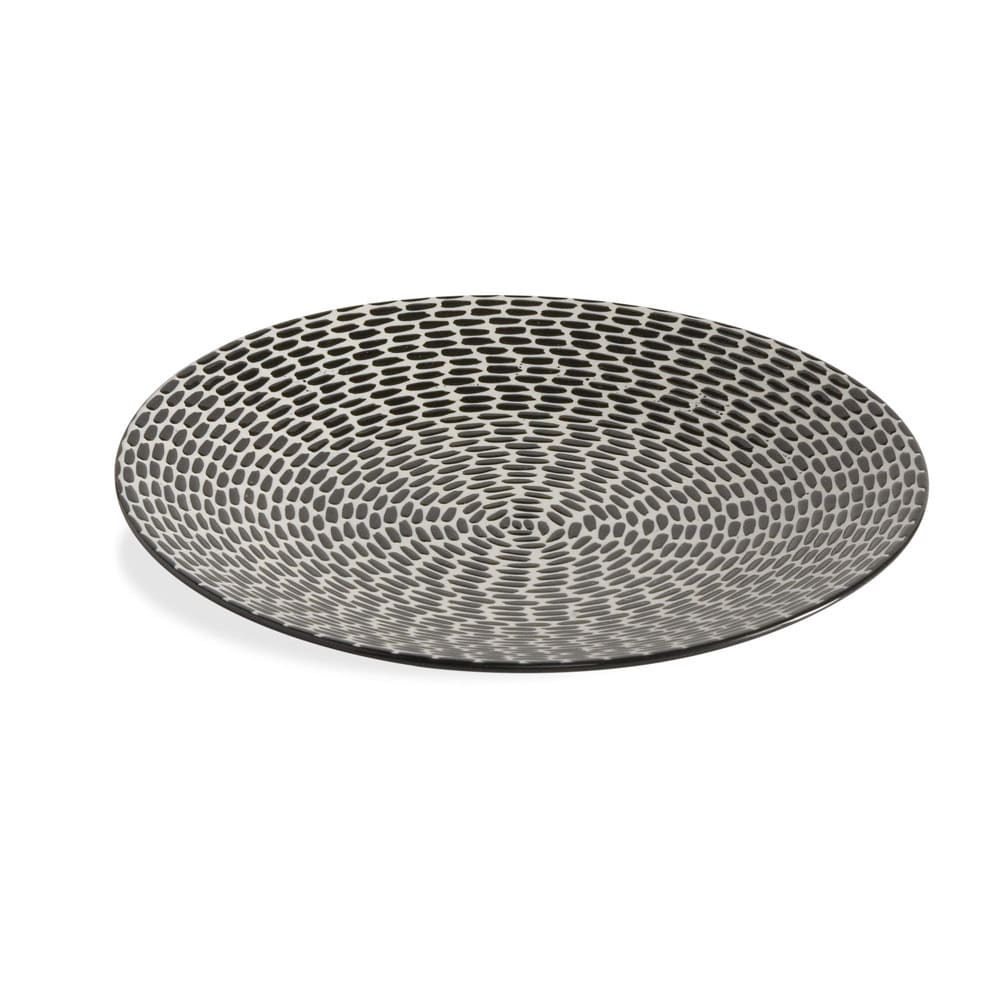Lot de 6 assiettes plates 27 cm noires en grès - Maisons du Monde