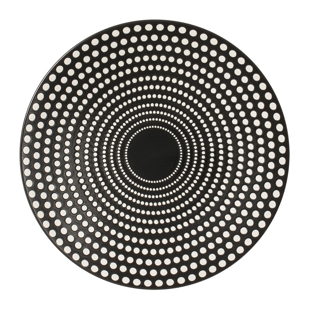 Lot de 6 assiettes plates noires en grès 27 cm Lot de 6 assiettes plates noires en grès 27 cm
