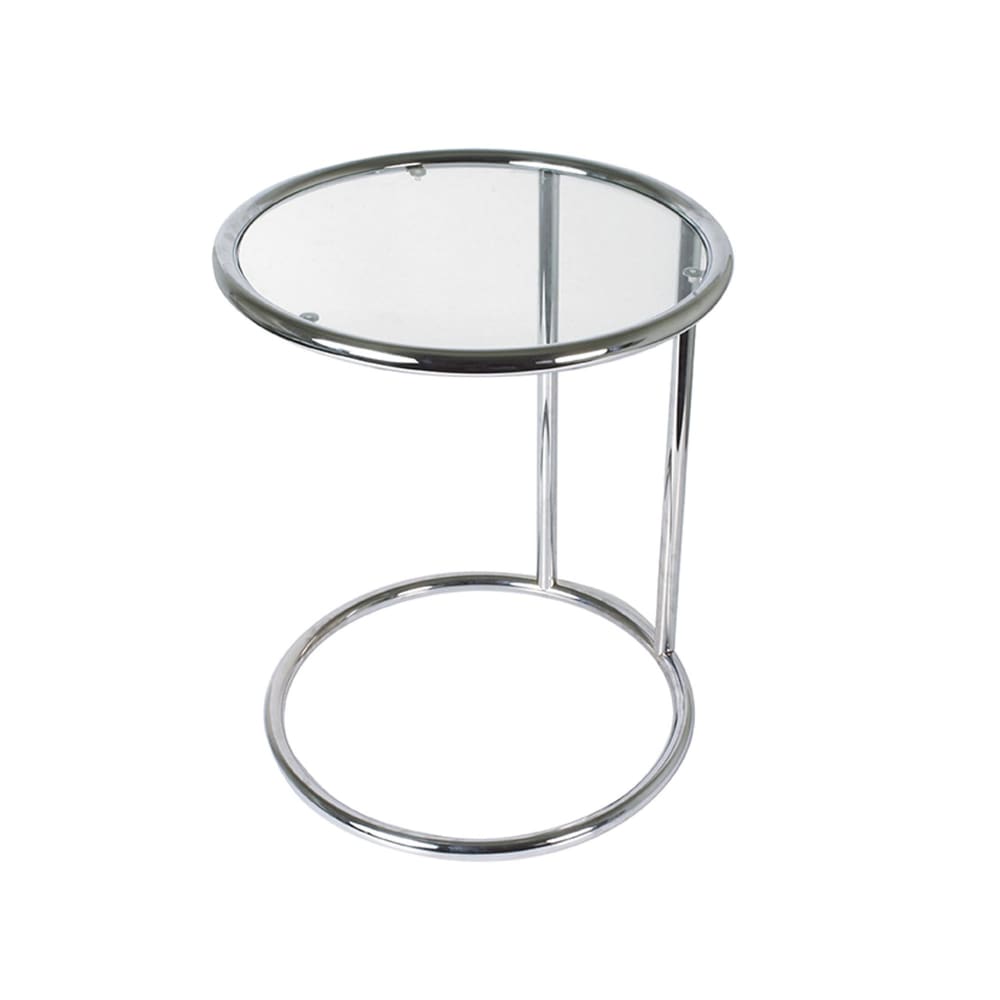 table d'appoint verre - argent