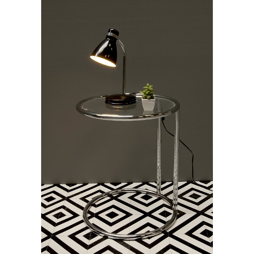 Table d'appoint verre argent 44x54cm - Maisons du Monde