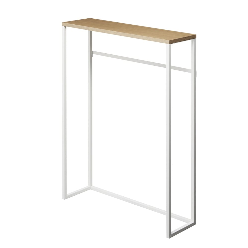Yamazaki Konsolentisch aus Metall und Holz - L60 cm style industrial Weiß Stahl