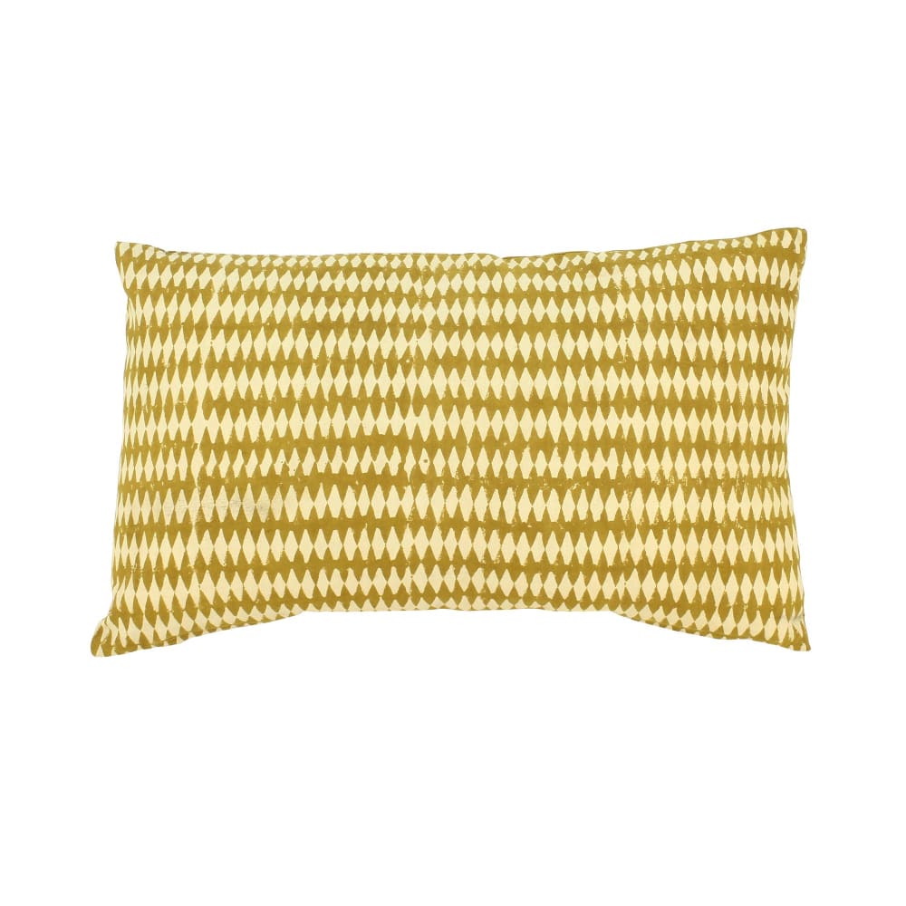 Coussin en coton jaune 30x50cm