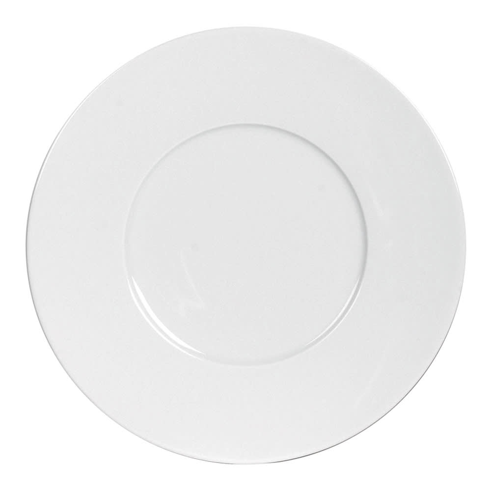 Lot de 6 assiettes à dessert blanches zen en porcelaine 23 cm