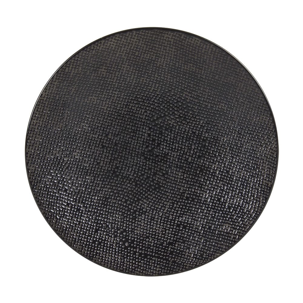 Lot de 6 assiettes à dessert noires en grès 21 cm Lot de 6 assiettes à dessert noires en grès 21 cm