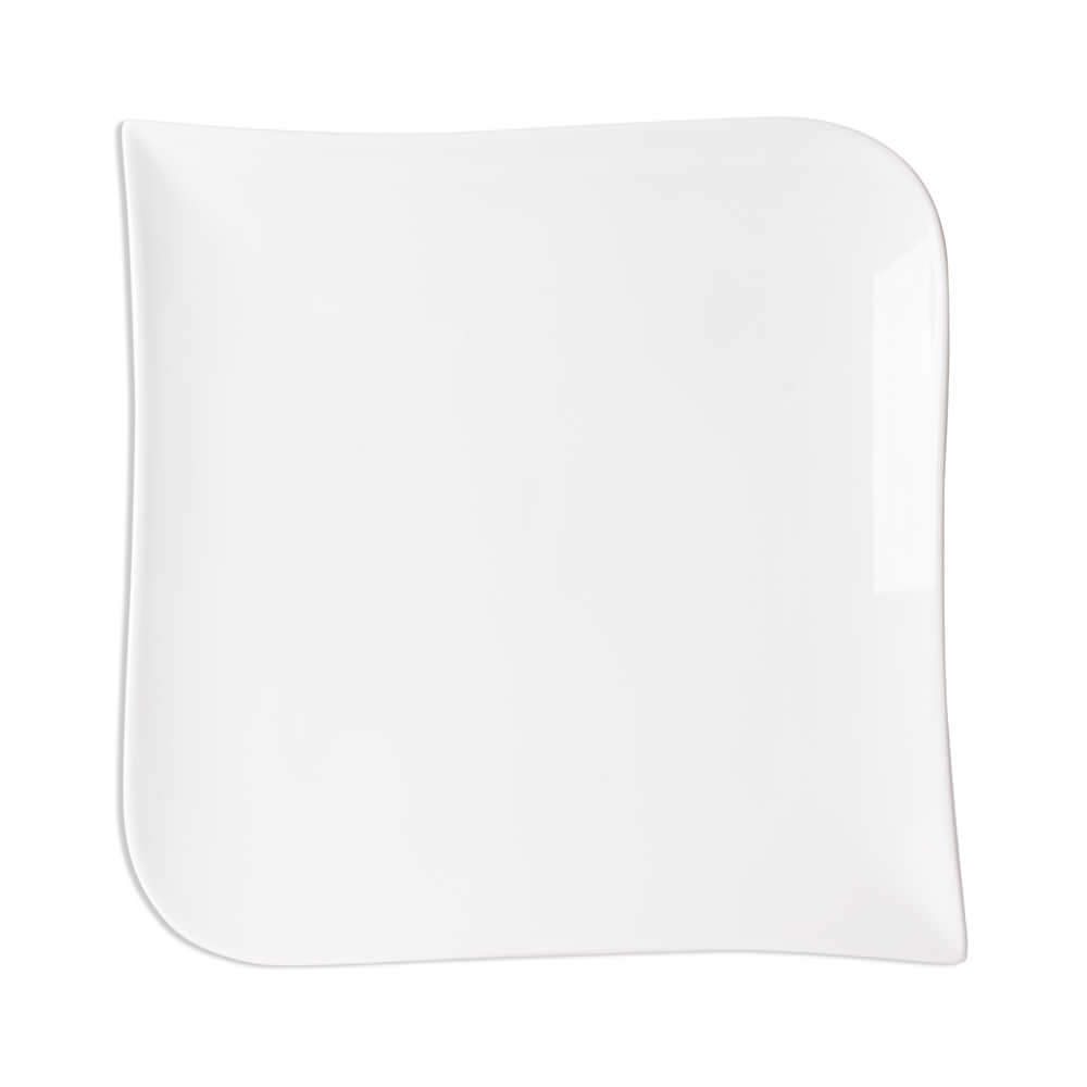 Lot de 6 assiettes à dessert blanches en porcelaine 20,4 cm