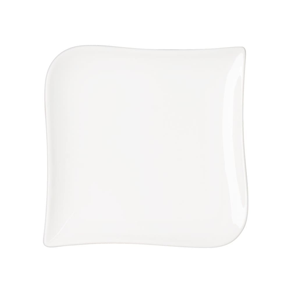 Lot de 6 assiettes blanches en porcelaine 12x12 cm