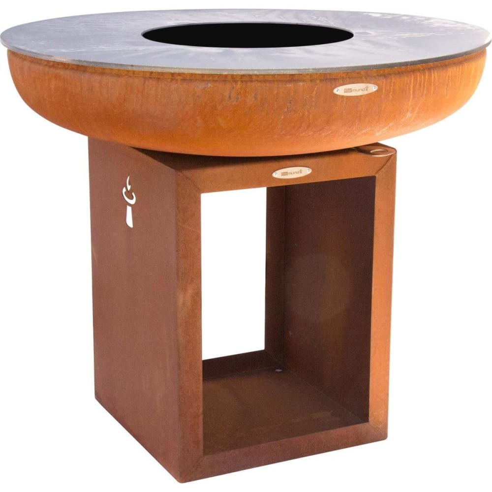 Barbecue brasero en acier carus diamètre 102 cm hauteur 87 cm