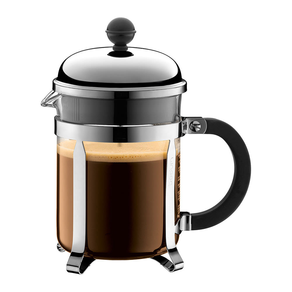 Cafetière 4 tasses 0,5 l en inox transparent en verre H18 Cafetière 4 tasses 0,5 l en inox transparent en verre H18