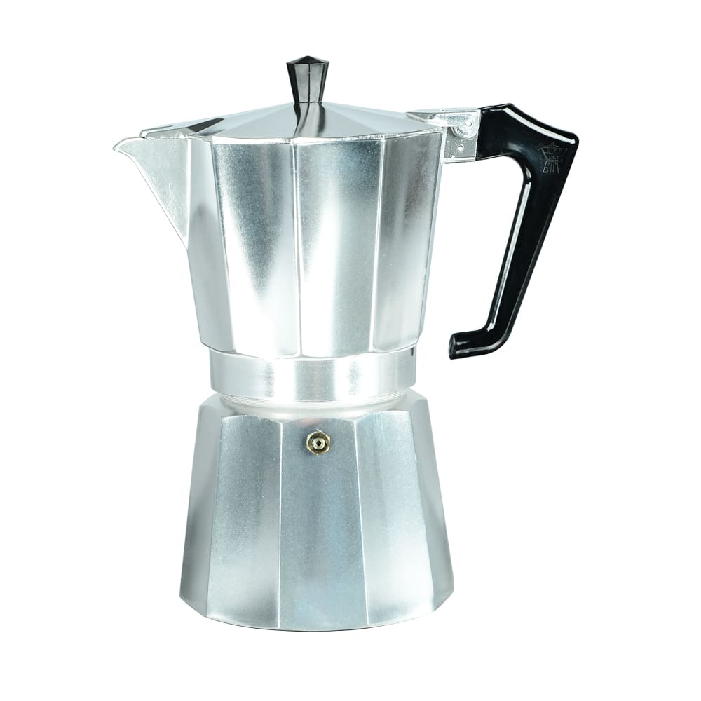 Cafetiere 6 tasses italienne express argent en aluminium H19
