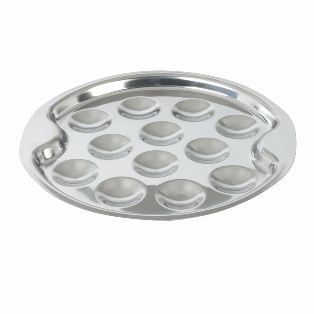 Roger Orfevre Plat 12 escargots inox 19.5 cm argent / métallique en acier Argenté