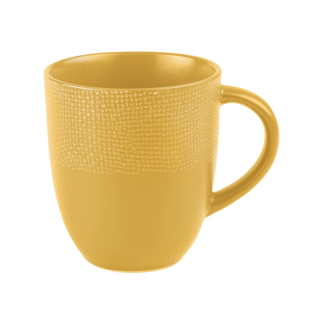 Lot de 6 mugs safran en grès 30 cl