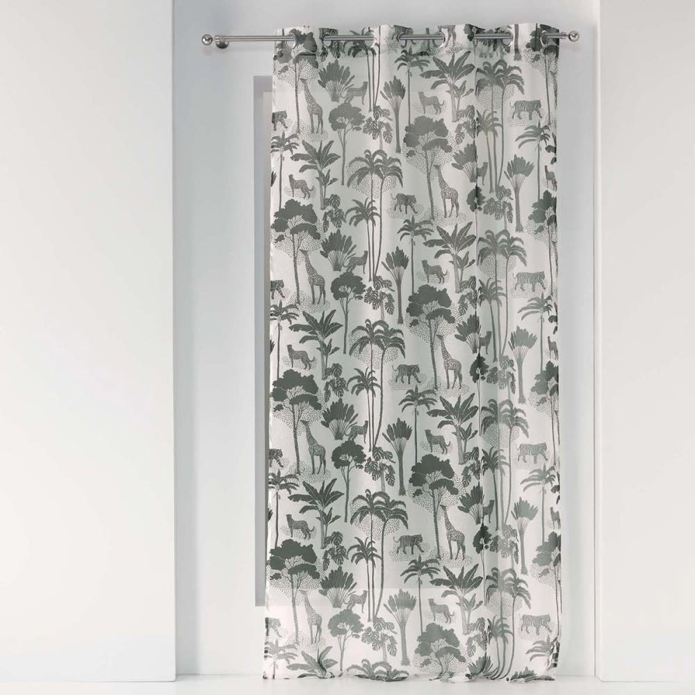 Douceur d'Intérieur Voilage à oeillets kaki 140x240cm Vert Pes - Polyester