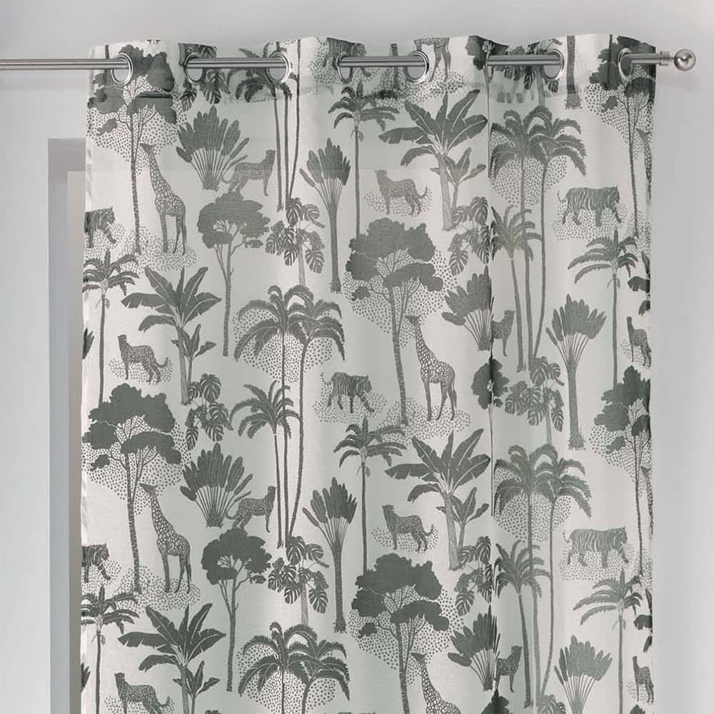 Voilage à oeillets kaki 140x240cm - Maisons du Monde