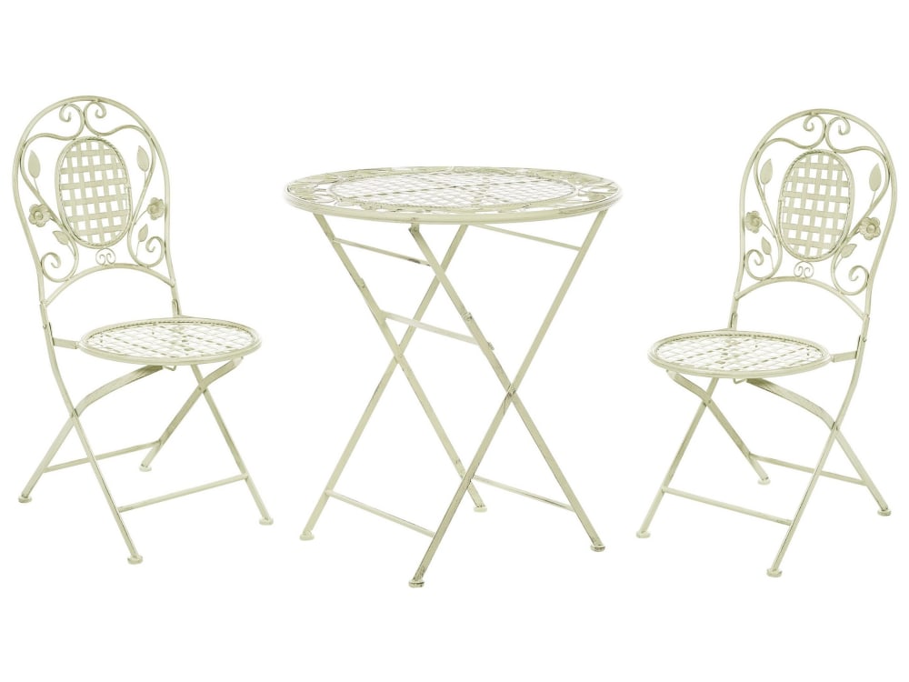 Bistro Set 2 Personen Aus Eisen, GrüN