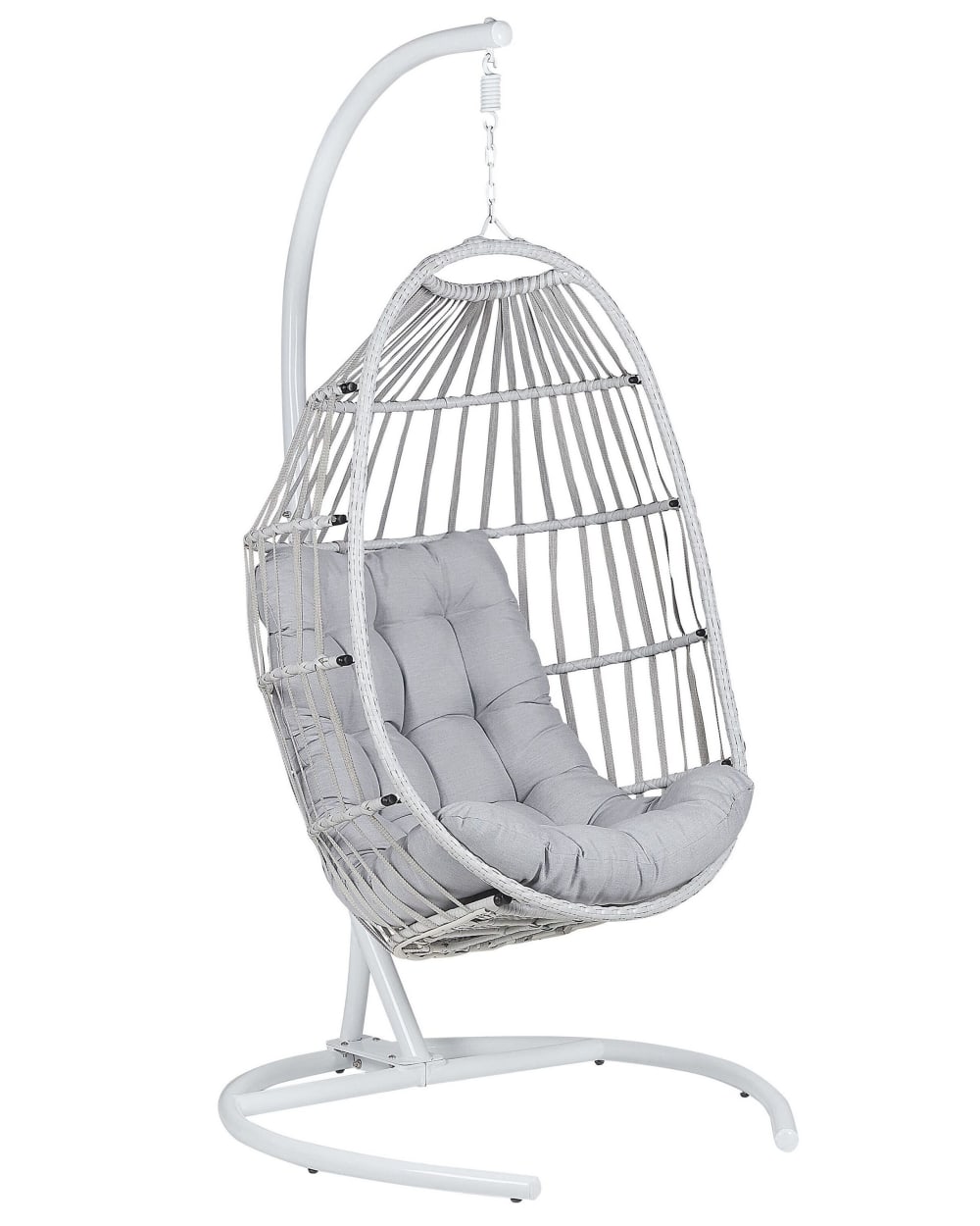 Fauteuil suspendu avec support gris clair