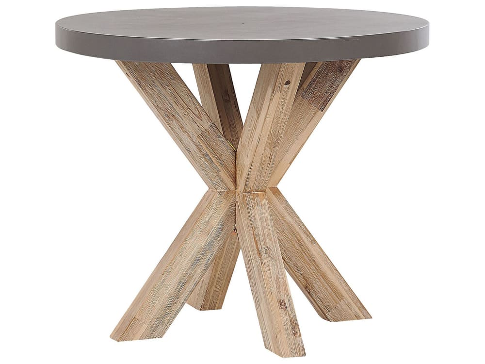 Table de repas 4 personnes en fibre-ciment gris