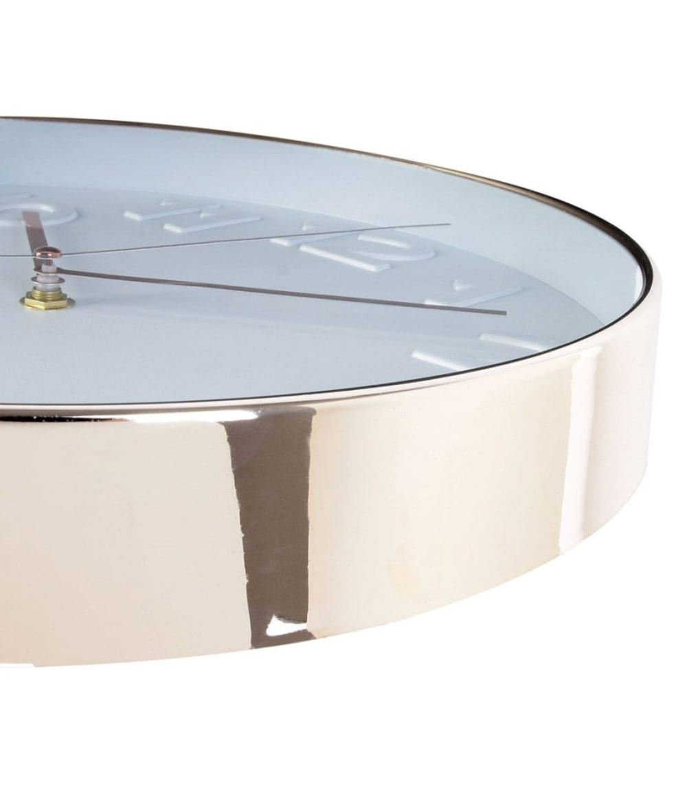 Horloge ronde blanche cuivre D30,5cm - Maisons du Monde