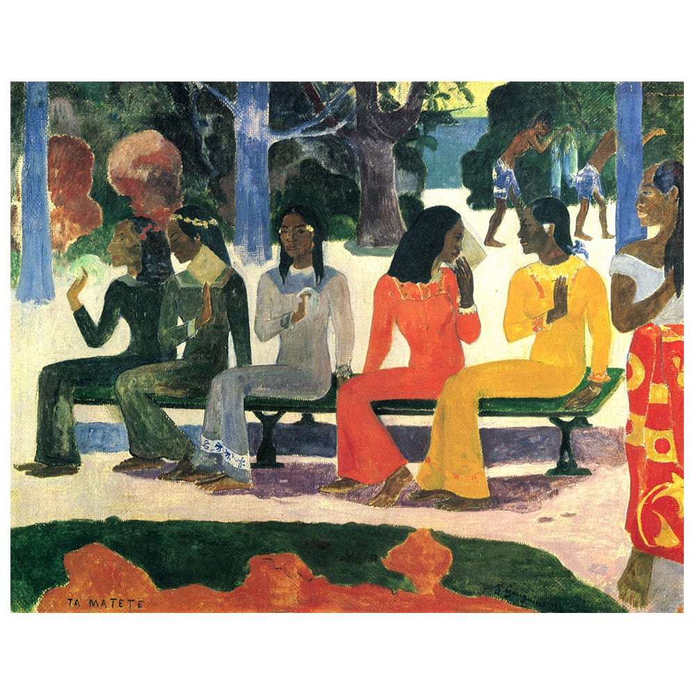 Stampa su tela - Ta Matete - Paul Gauguin cm. 50x60 - Multicolore - PES - Poliestere