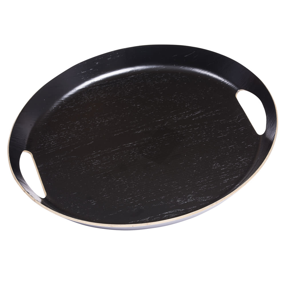 Plateau ovale 46x41 cm   noir - Maisons du Monde