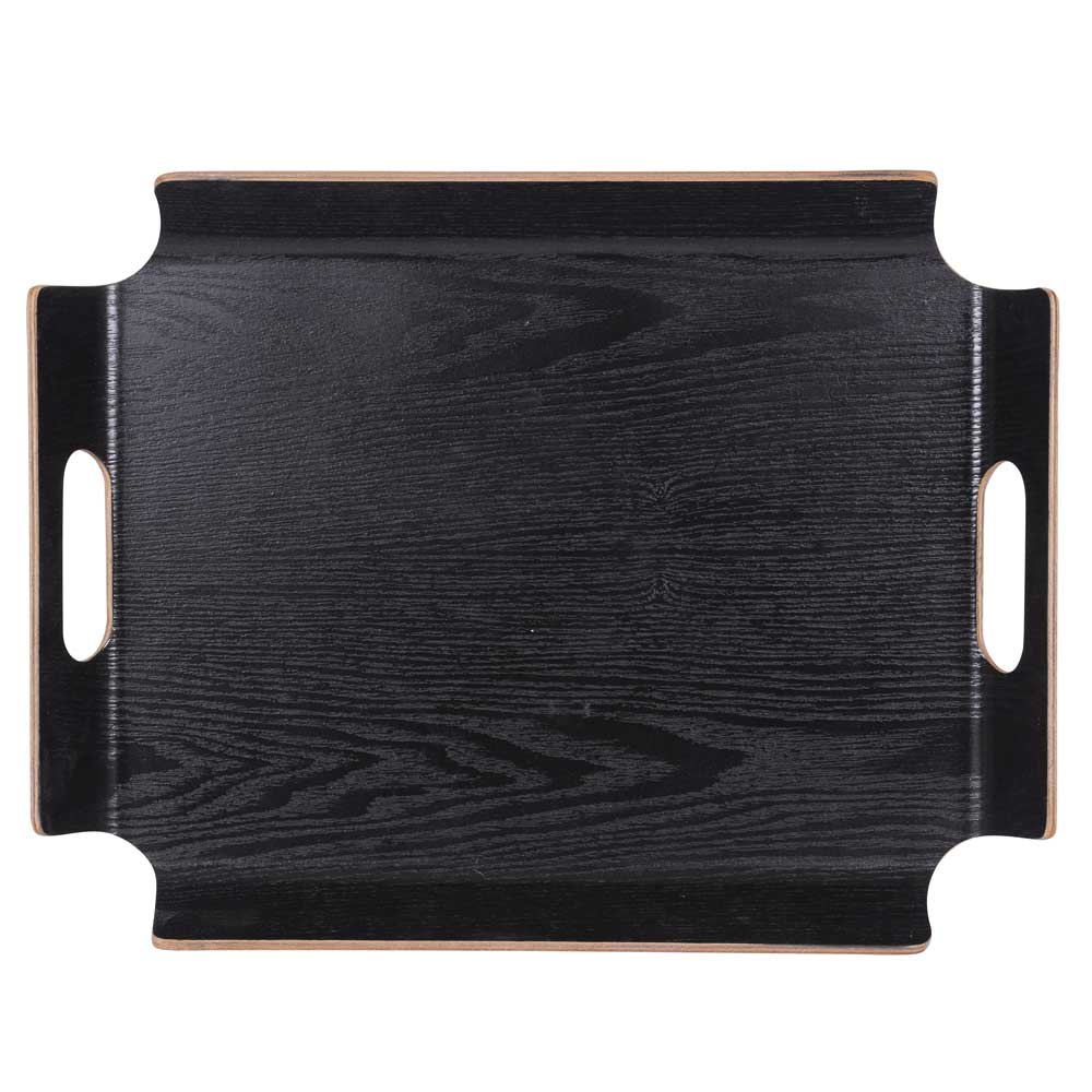 Plateau rectangle no angle 44,5x33,5 cm   noir